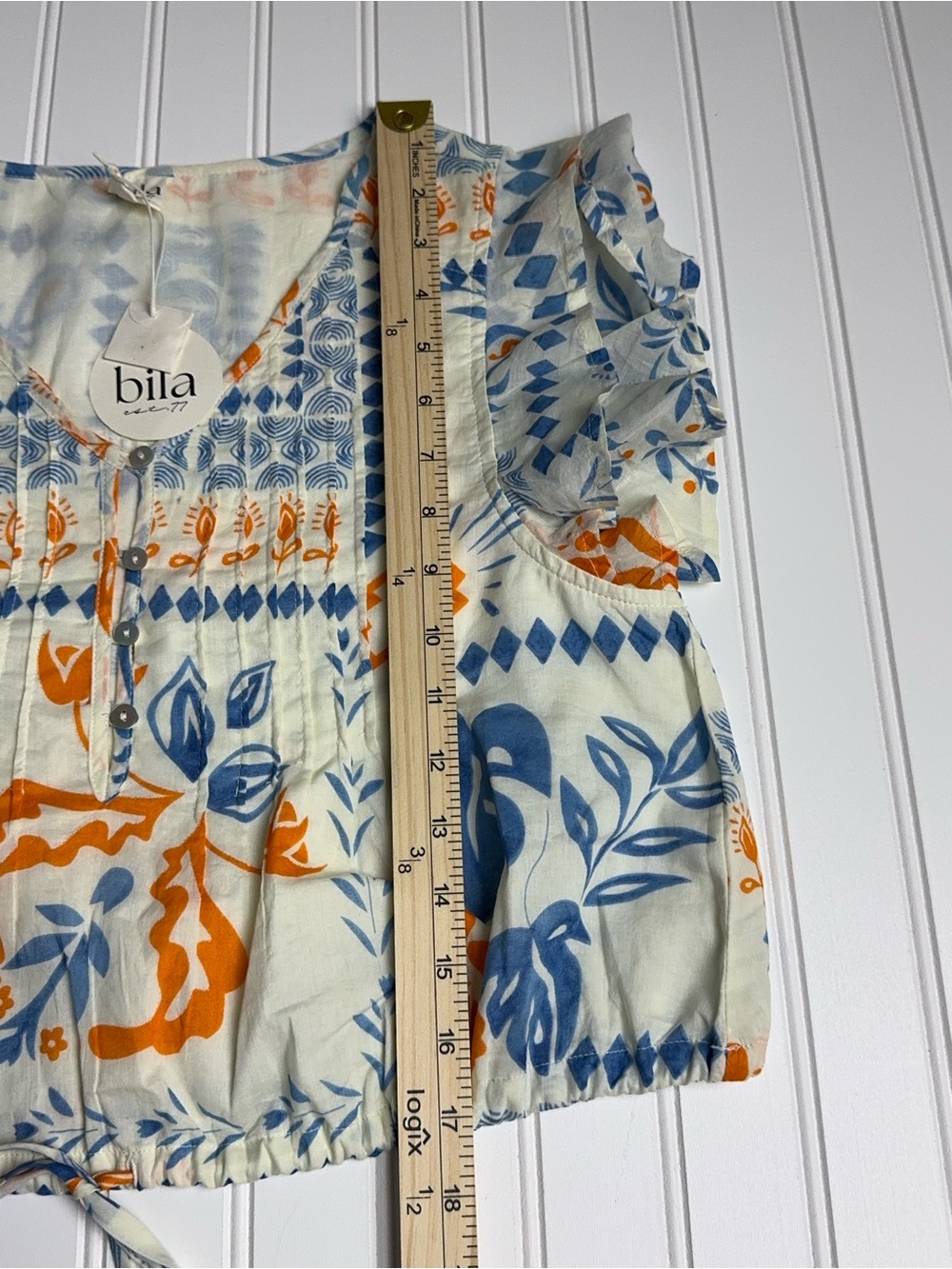 Bila 77 2 Piece Cotton Tropical Floral Skirt Set M NWT Boho Resort Matching Set - Picture 10 of 15